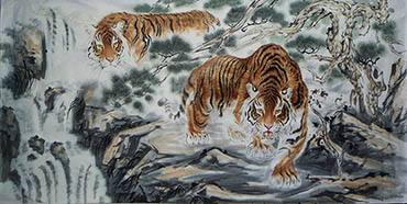 Chinese Tiger Painting,90cm x 180cm,4695113-x