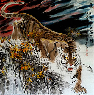 Chinese Tiger Painting,96cm x 96cm,4695119-x