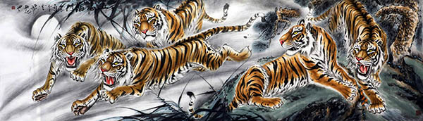 Tiger,97cm x 325cm(38〃 x 128〃),hyf41161001-z