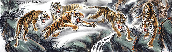 Tiger,97cm x 325cm(38〃 x 128〃),hyf41161002-z
