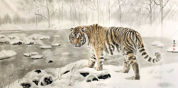 Tiger,66cm x 136cm(26〃 x 53〃),lbz41082017-z