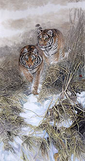 Chinese Tiger Painting,96cm x 180cm,lbz41082018-x