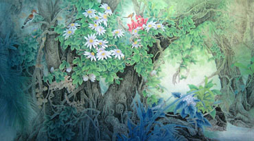 Chinese Trees Painting,90cm x 180cm,1011002-x