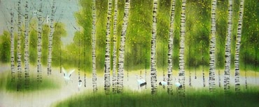 Chinese Trees Painting,70cm x 170cm,1035009-x