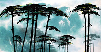 Chinese Trees Painting,68cm x 136cm,1095097-x