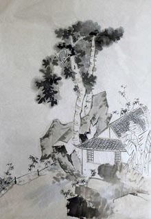 Chinese Trees Painting,46cm x 70cm,1175035-x