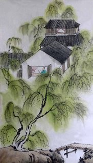 Chinese Trees Painting,40cm x 70cm,1175037-x