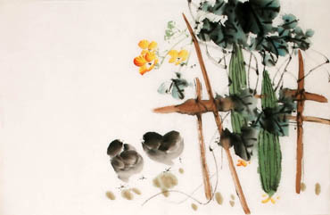 Chinese Vegetables Painting,69cm x 46cm,2340123-x