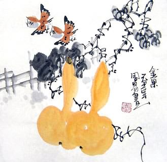 Chinese Vegetables Painting,33cm x 33cm,2396033-x