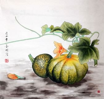 Chinese Vegetables Painting,66cm x 66cm,2494001-x
