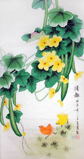 Chinese Vegetables Painting,55cm x 95cm,2703088-x