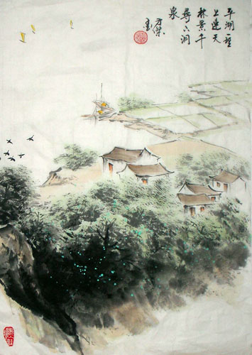 Village Countryside,43cm x 65cm(17〃 x 26〃),1745005-z