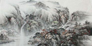 Chinese Village Countryside Painting,69cm x 138cm,wym11088008-x