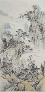 Chinese Village Countryside Painting,69cm x 138cm,wym11088016-x