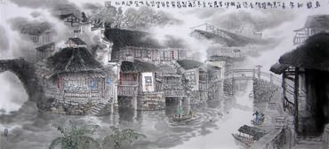Chinese Water Township Painting,80cm x 180cm,1025024-x