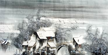 Chinese Water Township Painting,50cm x 100cm,1205001-x
