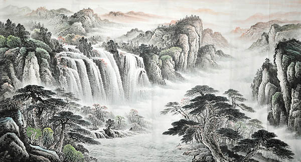 Waterfall,90cm x 180cm(35〃 x 71〃),1011023-z