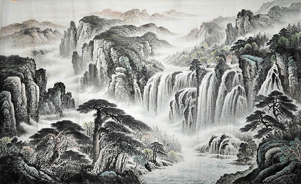 Waterfall,90cm x 180cm(35〃 x 71〃),1011024-z