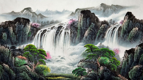 Waterfall,90cm x 180cm(35〃 x 70〃),1134008-z