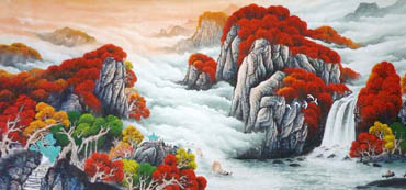Chinese Waterfall Painting,120cm x 240cm,1134012-x