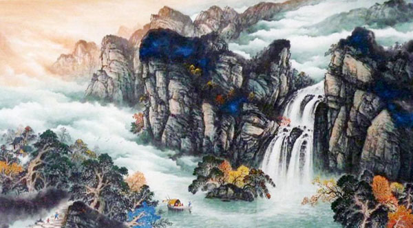 Waterfall,97cm x 180cm(38〃 x 70〃),1134013-z