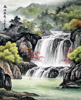 Chinese Waterfall Painting,90cm x 110cm,1135006-x