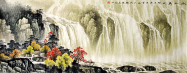 Chinese Waterfall Painting,70cm x 180cm,1135007-x