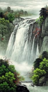 Chinese Waterfall Painting,50cm x 100cm,1135126-x
