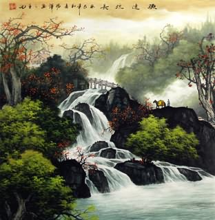 Chinese Waterfall Painting,66cm x 66cm,1135129-x