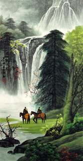 Chinese Waterfall Painting,48cm x 96cm,1135133-x