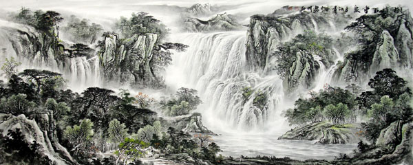Waterfall,96cm x 240cm(38〃 x 94〃),1136001-z