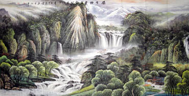 Chinese Waterfall Painting,120cm x 240cm,1137003-x