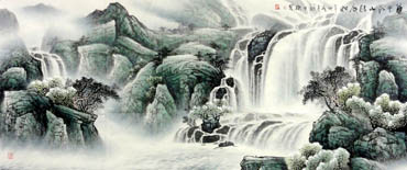 Chinese Waterfall Painting,70cm x 180cm,1144001-x