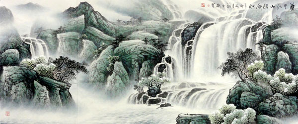 Waterfall,70cm x 180cm(27〃 x 70〃),1144001-z