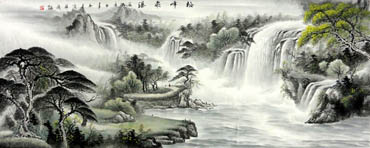 Chinese Waterfall Painting,70cm x 180cm,1147003-x