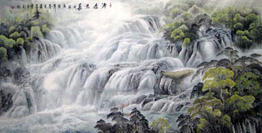 Chinese Waterfall Painting,120cm x 240cm,1149007-x