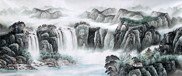 Waterfall,140cm x 360cm(55〃 x 142〃),1162003-z