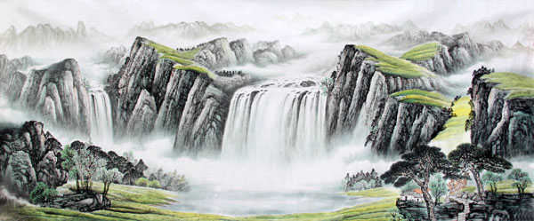 Waterfall,140cm x 360cm(55〃 x 142〃),1162004-z