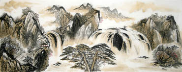 Chinese Waterfall Painting,70cm x 180cm,1162008-x