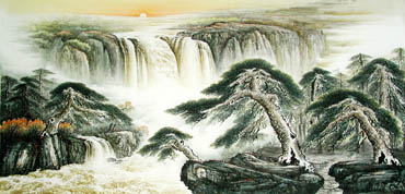 Chinese Waterfall Painting,180cm x 240cm,1162009-x