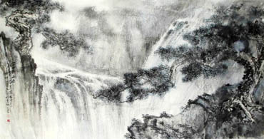 Chinese Waterfall Painting,97cm x 180cm,1426002-x