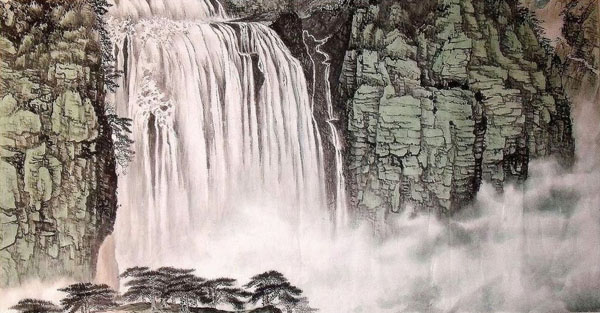 Waterfall,97cm x 180cm(38〃 x 70〃),1452013-z