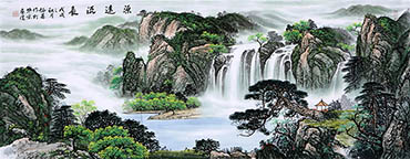 Chinese Waterfall Painting,70cm x 180cm,cyd11123033-x
