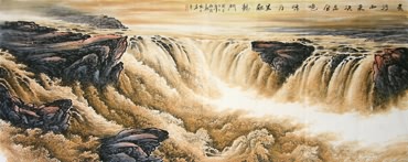 Chinese Yellow River Painting,96cm x 238cm,1001005-x