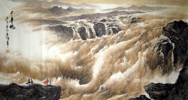 Chinese Yellow River Painting,97cm x 180cm,1119026-x
