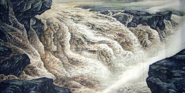 Chinese Yellow River Painting,120cm x 240cm,1332005-x