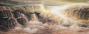 Chinese Yellow River Painting,70cm x 180cm,lh11083007-x