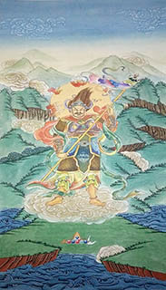 Chinese Zen Buddhism Painting,80cm x 190cm,3011033-x