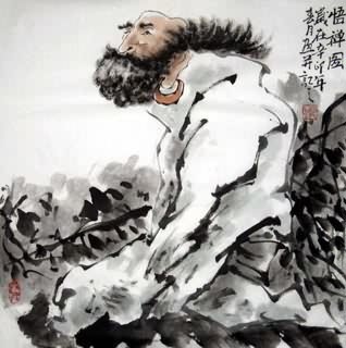 Chinese Zen Buddhism Painting,45cm x 48cm,3546039-x