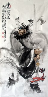 Chinese Zhong Kui Painting,69cm x 138cm,3447030-x